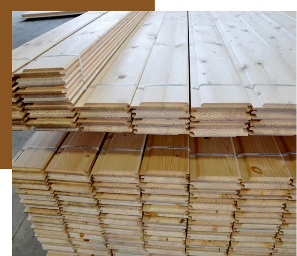 Local softwood lumber ready for processing